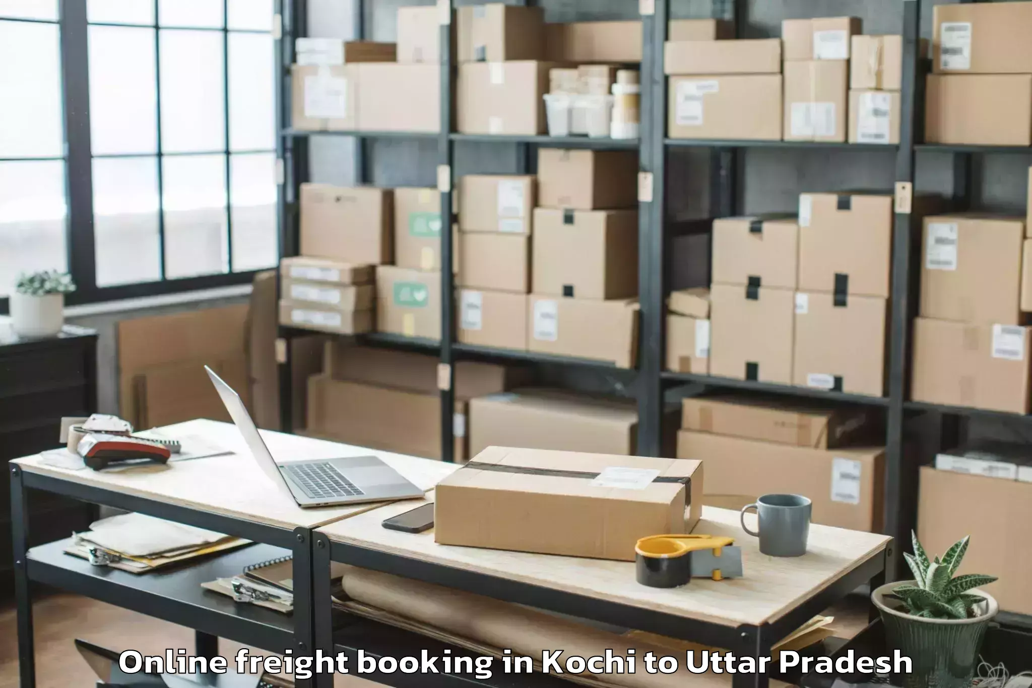 Book Kochi to Etmadpur Online Freight Booking